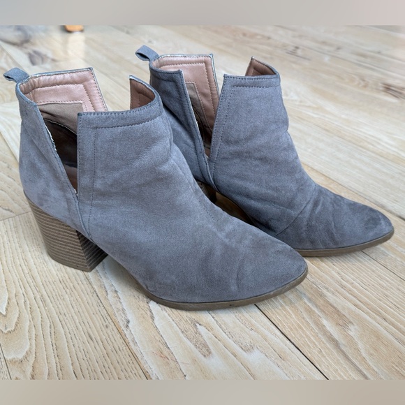 Qupid Taupe Ankle Booties - Picture 1 of 12
